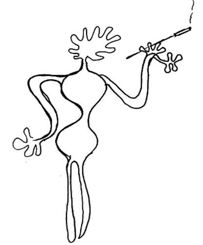Drawing of Woman Smoking